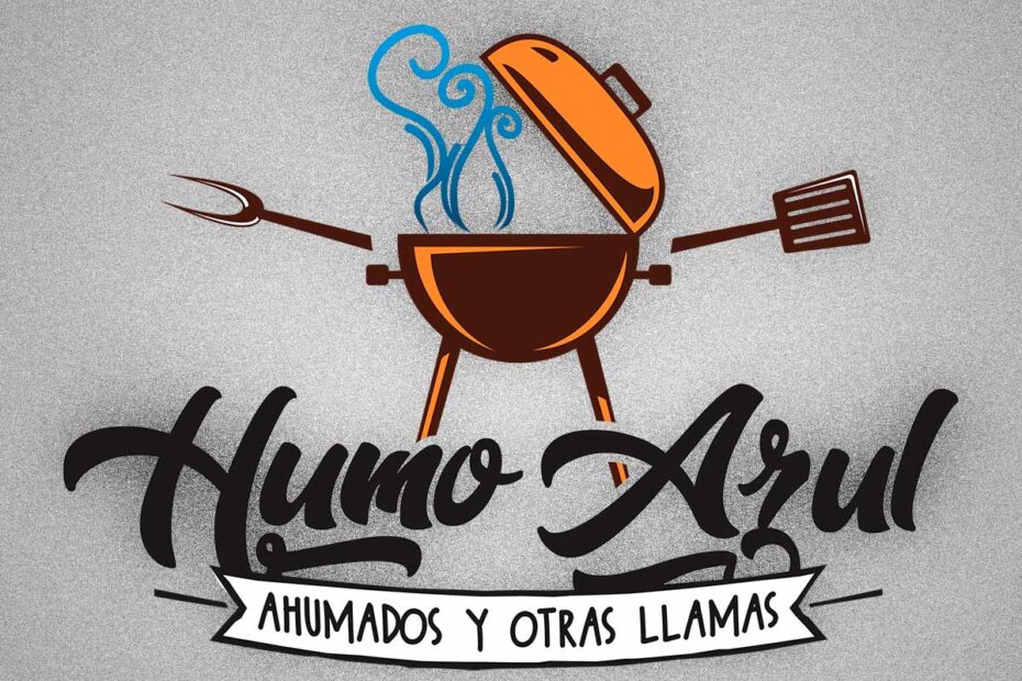 Diseño de marca para nuevo emprendimiento gastronómico en la ciudad. Humo Azul. Carne ahumada y otras llamas