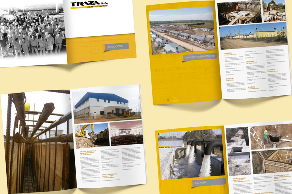 Diseño Brochure Institucional TRAZA SA, constructora civil