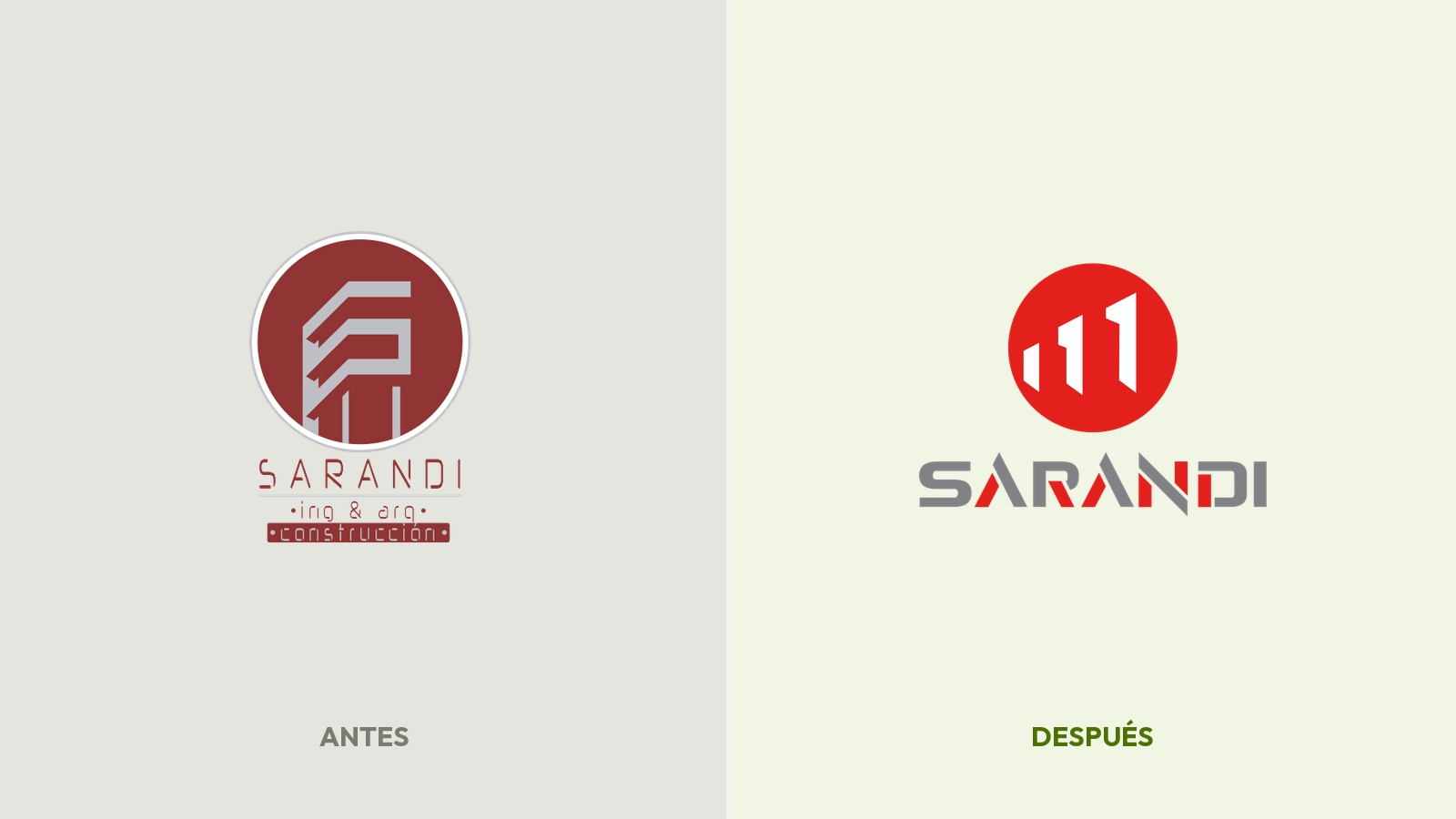 Sarandí, antes y después del rediseño de marca
