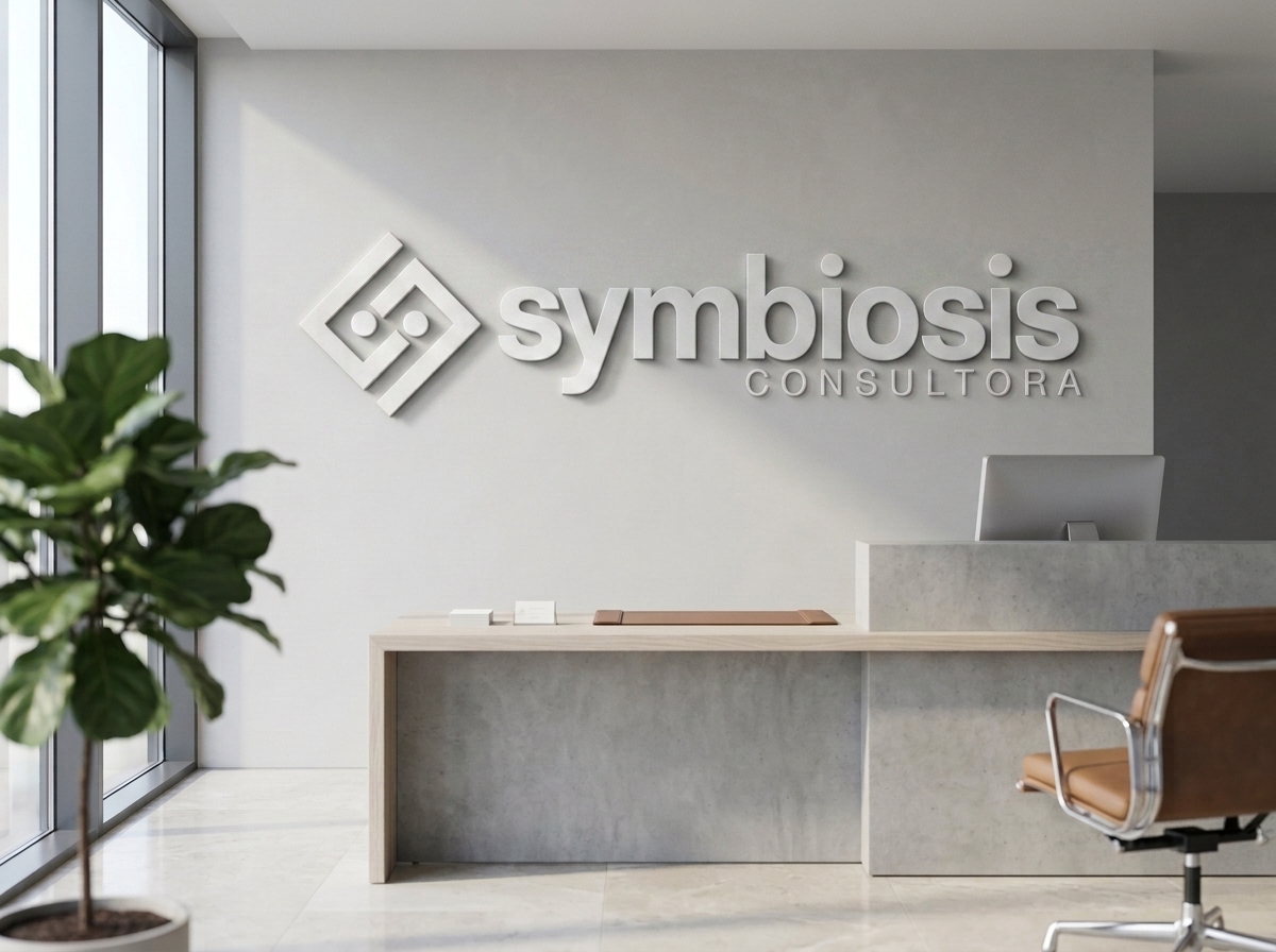 Corpóreo Symbiosis en pared de recepción