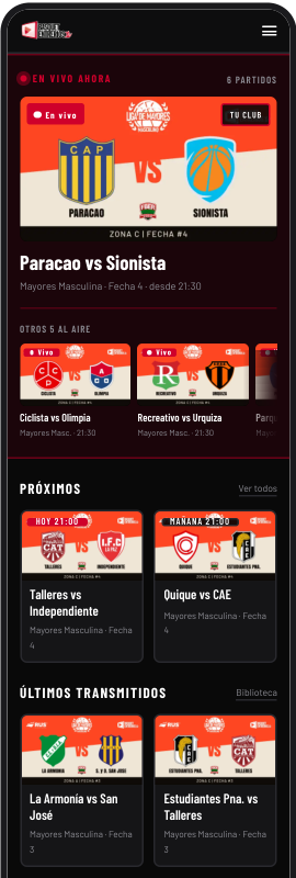 Sitio nuevo de basquetentrerios.tv en celular: en vivo ahora, próximos partidos y últimos transmitidos